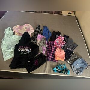 Girls size 7/8 bundle. Adidas never worn. Few others never worn.